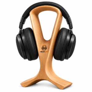 HEADLIFT Wooden Headphone Stand Holder Curved Omega Shape Desktop Display - Natural Wood