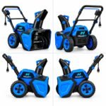 Headlift Corded Electric Walk-Behind Single-Stage Snow Blower Thrower - Blue & Black - Image 2
